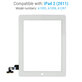 Sticlă Tactilă pentru iPad 2, White
