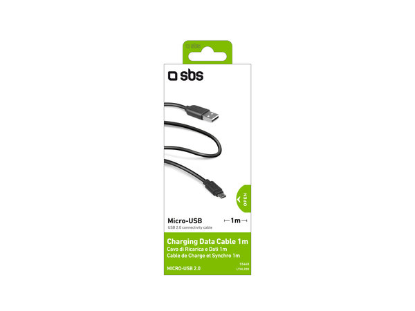 SBS - Micro-USB / USB Cablu (1m), negru
