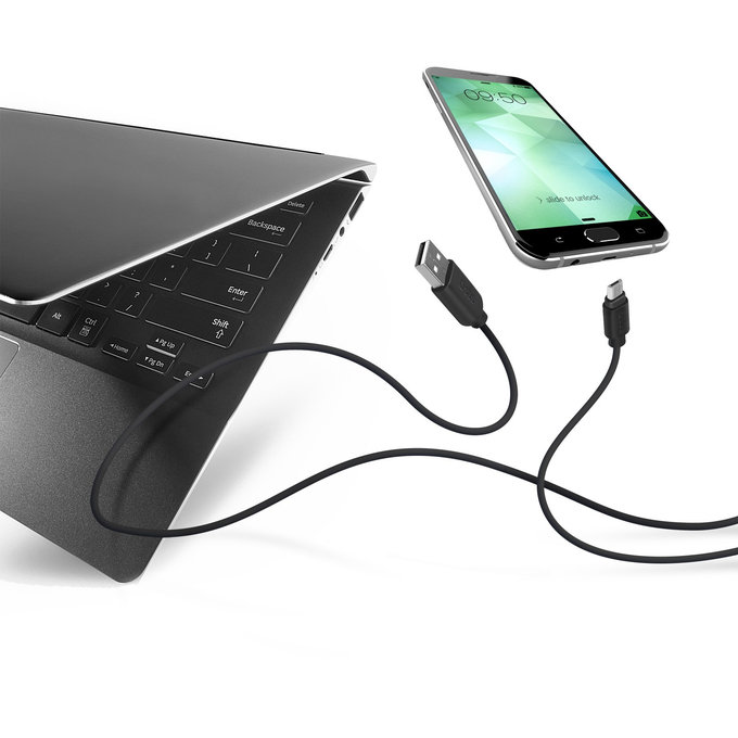 SBS - Micro-USB / USB Cablu (2m), negru