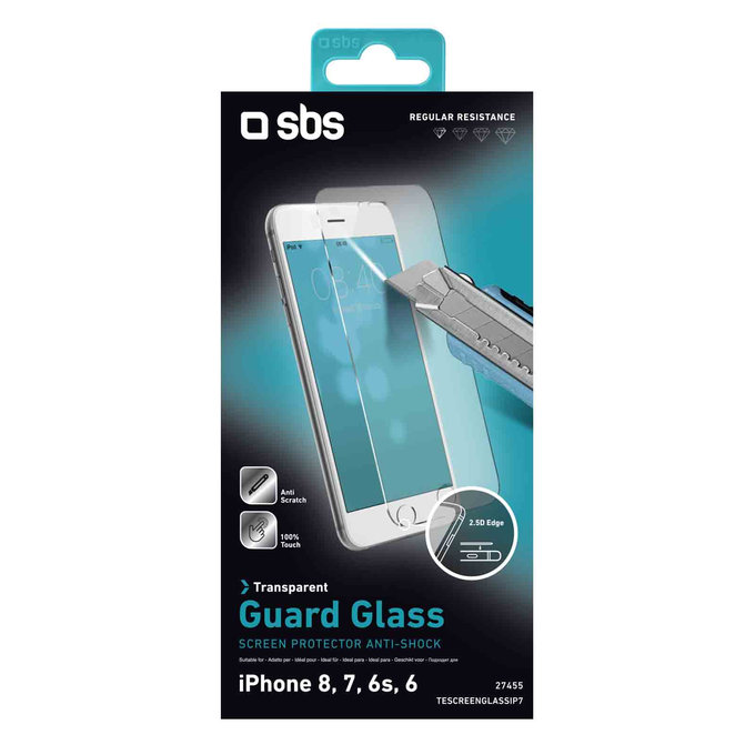 SBS - Geam Securizat pentru iPhone 6, 6s, 7, 8, SE 2020 & SE 2022, transparent