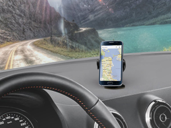 SBS - Suport universal pentru ma?ină ONE TOUCH cu ventuză, negru