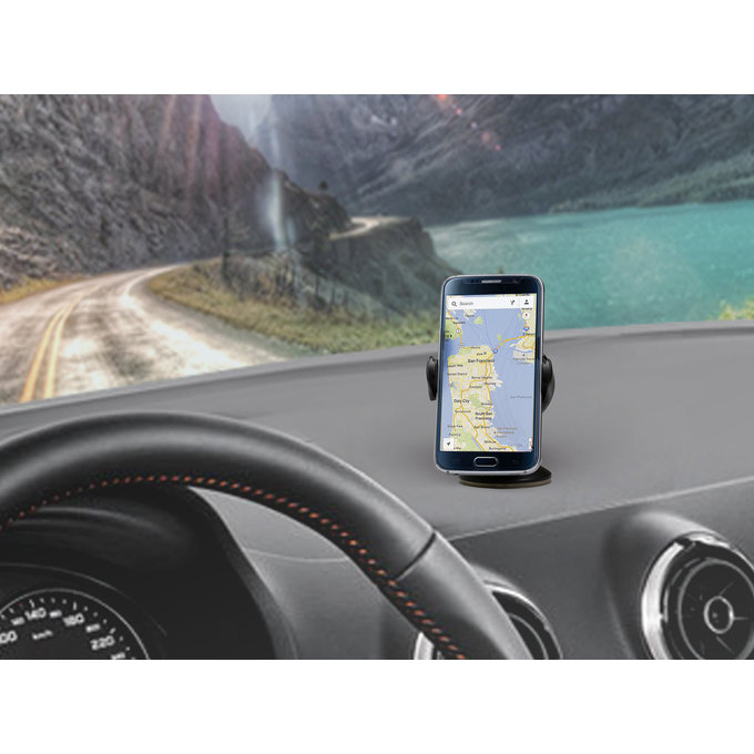 SBS - Suport universal pentru ma?ină ONE TOUCH cu ventuză, negru