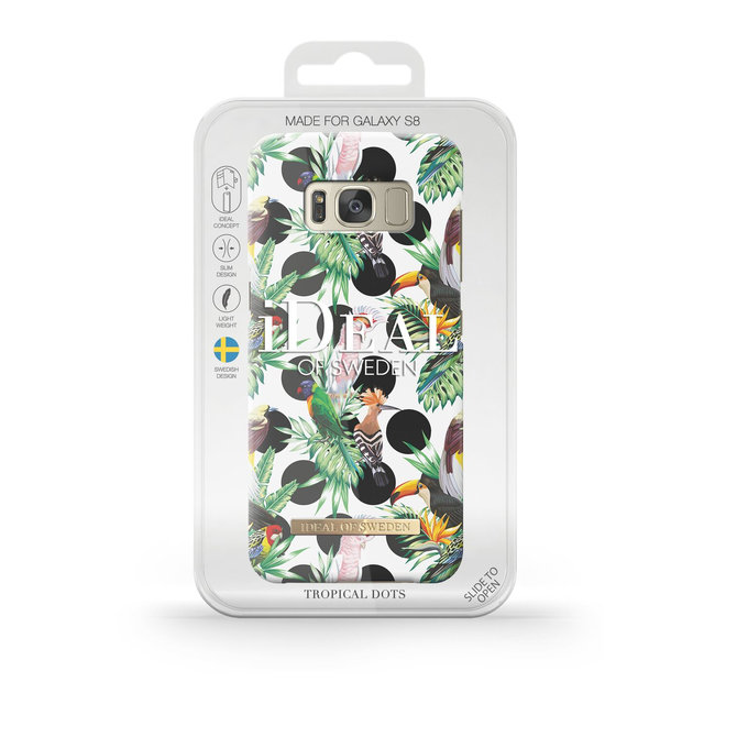 iDeal of Sweden - Husă Fashion pentru Samsung Galaxy S8, temă de culoare cu puncte tropicale