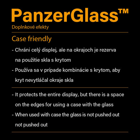 PanzerGlass - Sticlă întârită Privacy Case Friendly pentru iPhone 8/7/6s/6, negru