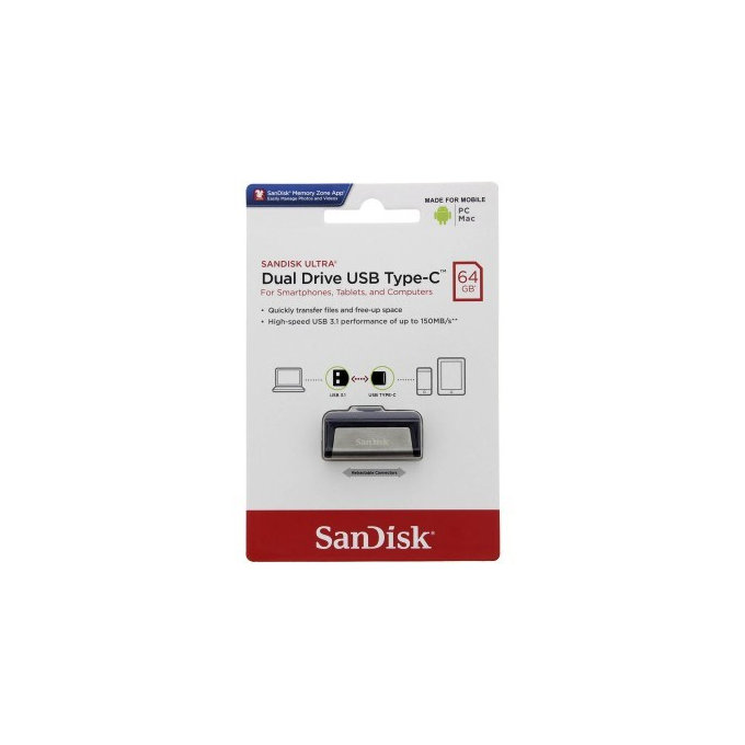 SanDisk - Ultra Dual 64 GB, USB-C