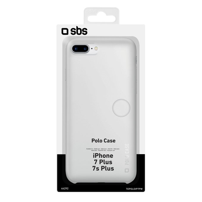 SBS - Polo Caz pentru iPhone 7 Plus & 8 Plus, alb