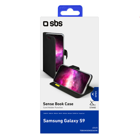 SBS - Book Sense Caz pentru Samsung Galaxy S9, negru
