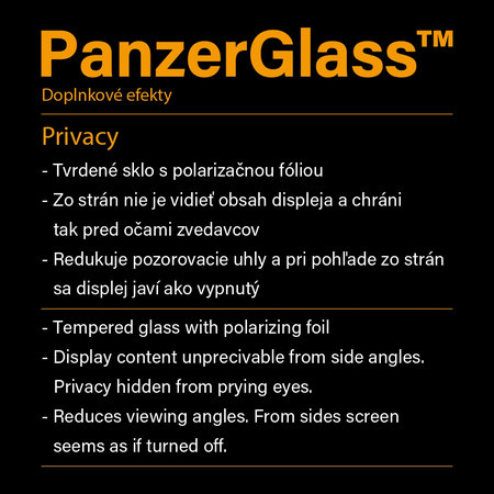 PanzerGlass - Geam Securizat Privacy Standard Fit pentru iPhone X, XS & 11 Pro, transparent