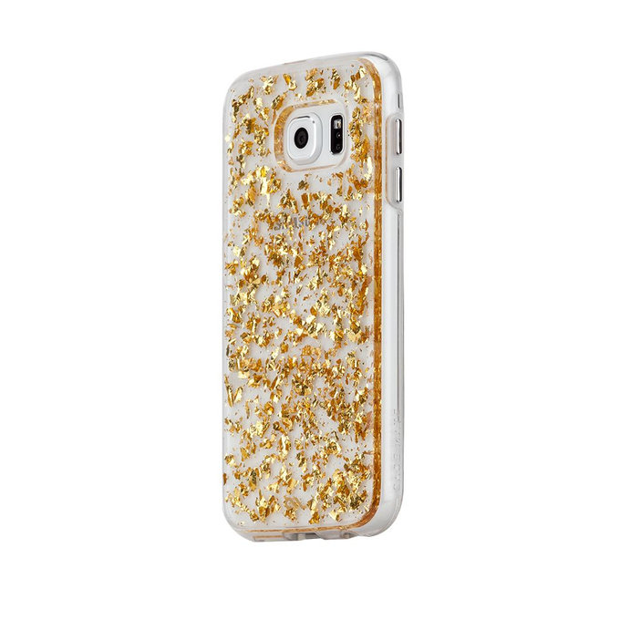 Case-Mate - Karat puzdro pentru Samsung Galaxy S6, transparentná/zlatá