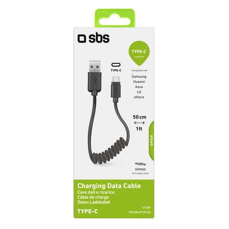 SBS - USB-C / USB Cablu (0.5m), negru