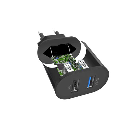 SBS - 10W Adaptor de încărcare 2x USB, negru