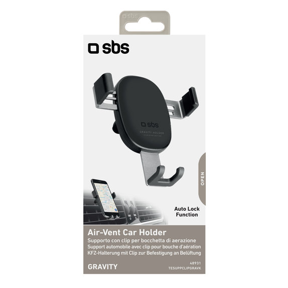 SBS - Suport pentru ma?ină Gravity, ventil universal, negru