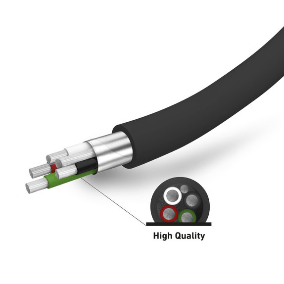 SBS - Incărcător de Ma?ină 2x USB + Cablu USB / USB-C, negru