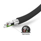 SBS - Incărcător de Ma?ină 2x USB + Cablu USB / USB-C, negru