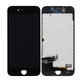 Ecran In-Cell pentru iPhone 7, Black, Sticlă tactilă cu ramă, FixPremium