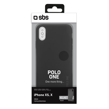 SBS - Caz Polo One pentru iPhone X & XS, negru
