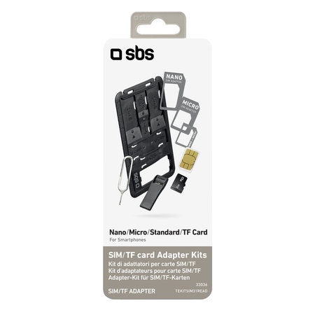 SBS - Adaptor, SIM Kit 3in1 + TF reader