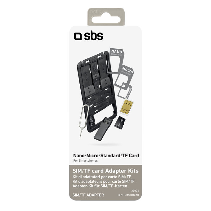 SBS - Adaptor, SIM Kit 3in1 + TF reader