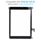 Sticlă Tactilăl cu buton Home pentru iPad Air, Black