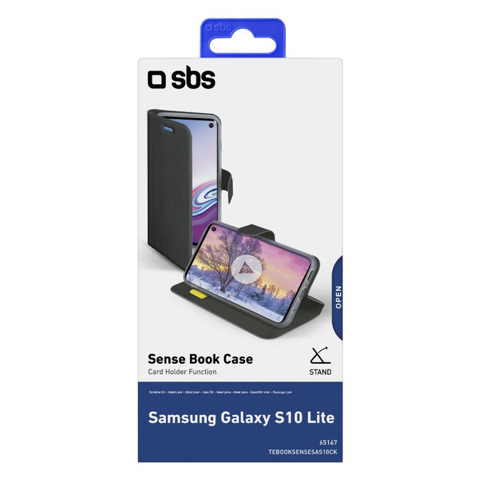 SBS - Caz Book Sense pentru Samsung Galaxy S10e, negru