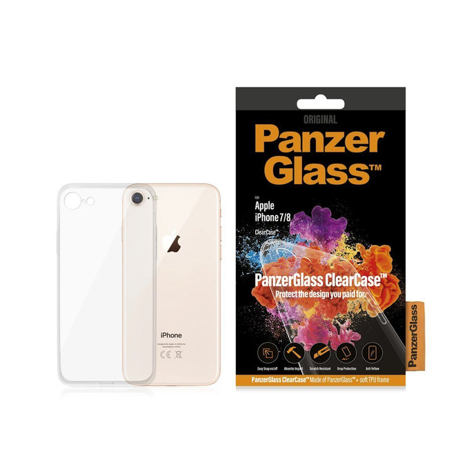 PanzerGlass - Caz ClearCase pentru iPhone 7, 8, SE 2020 ?i SE 2022, transparent