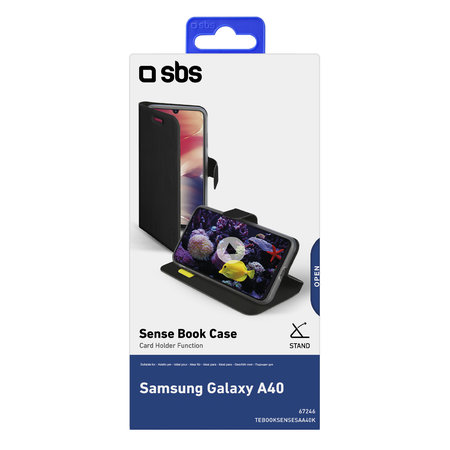 SBS - Caz Book Sense pentru Samsung Galaxy A40, negru