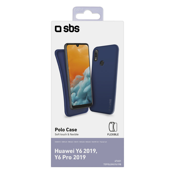 SBS - Caz Polo pentru Huawei Y6 2019, Y6 Pro 2019, albastru