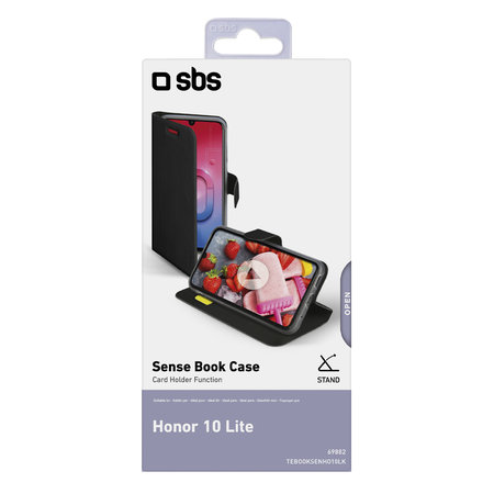 SBS - Caz Book Sense pentru Honor 10 lite, negru