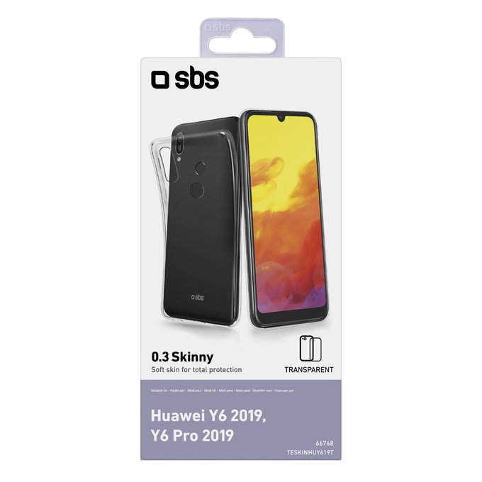 SBS - Caz Skinny pentru Huawei Y6 2019, Y6 Pro 2019, transparent