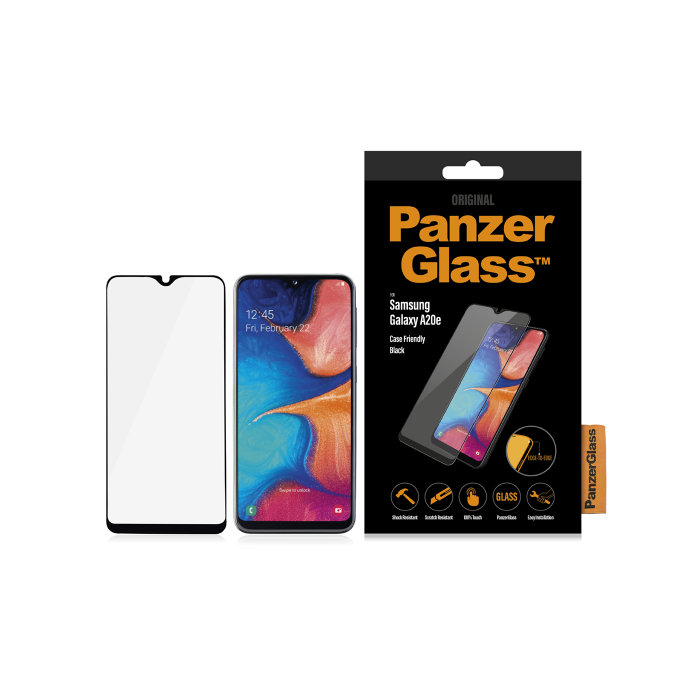 PanzerGlass - Geam Securizat Case Friendly pentru Samsung Galaxy A10e & A20e, negru