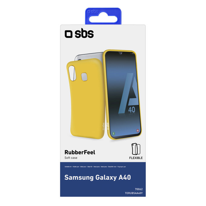 SBS - Caz Rubber pentru Samsung Galaxy A40, galben