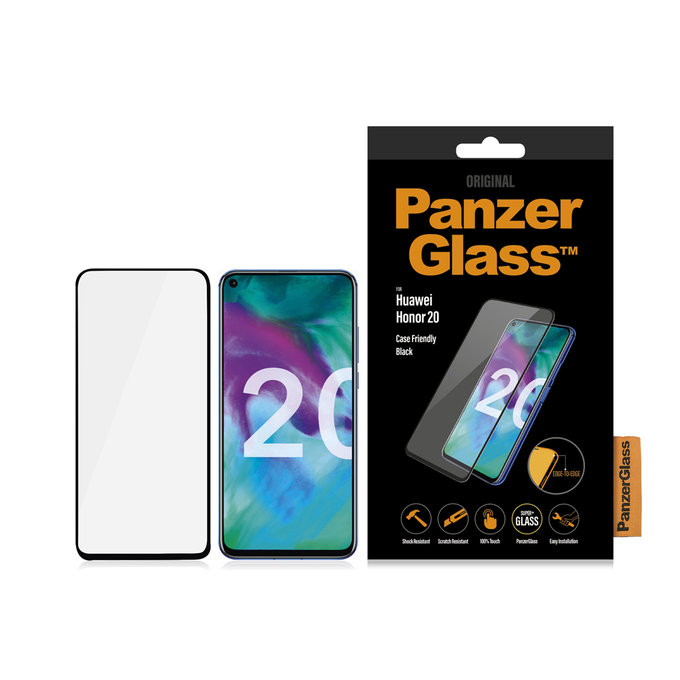 PanzerGlass - Geam Securizat Case Friendly pentru Honor 20, black
