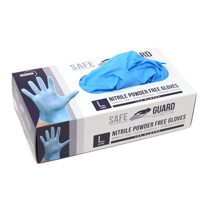 Mănu?i ESD din cauciuc nitrilic (1 pachet - 100buc) - mărimea L