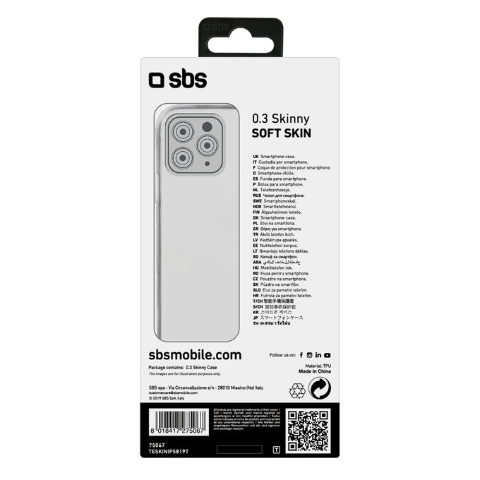 SBS - Caz Skinny pentru iPhone 11 Pro, transparent