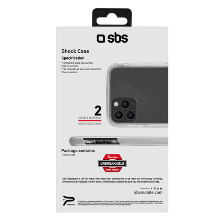 SBS - Caz Antishock pentru iPhone 11 Pro, transparent