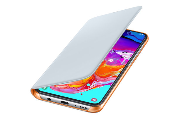 Samsung - Portofel Husă pentru Samsung Galaxy A70, albă
