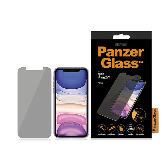 PanzerGlass - Geam Securizat Privacy Standard Fit pentru iPhone XR & 11, transparent