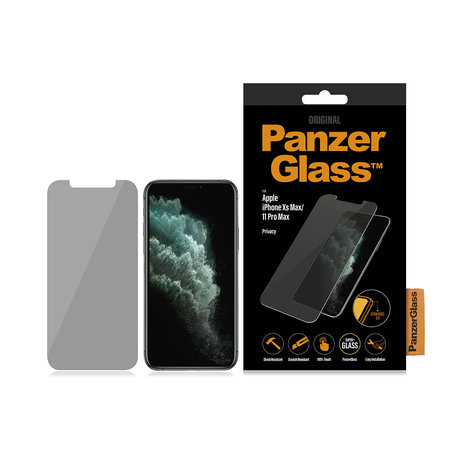 PanzerGlass - Geam Securizat Privacy Standard Fit pentru iPhone XS Max ?i 11 Pro Max, transparent