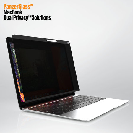 PanzerGlass - Sticlă întârită Dual Privacy pentru MacBook 12 ", neagră