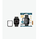 PanzerGlass - Geam securizat Full Silicone pentru Apple Watch Series 4, 5, 6, SE (1st gen) & SE (2nd gen) 44mm, negru