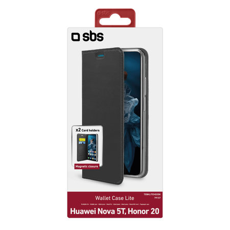 SBS - Caz Book Wallet Lite pentru Honor 20, Huawei Nova 5T, negru