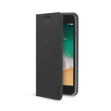 SBS - Caz Book Wallet Lite pentru iPhone 6, 6s, 7, 8, SE 2020 & SE 2022, negru