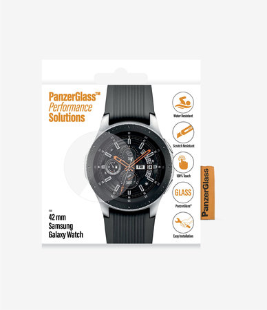 PanzerGlass - Geam Securizat Flat Glass pentru Samsung Galaxy Watch 42 mm, transparent