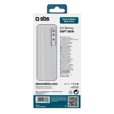SBS - Caz Skinny pentru Xiaomi Redmi Note 8 Pro, transparent