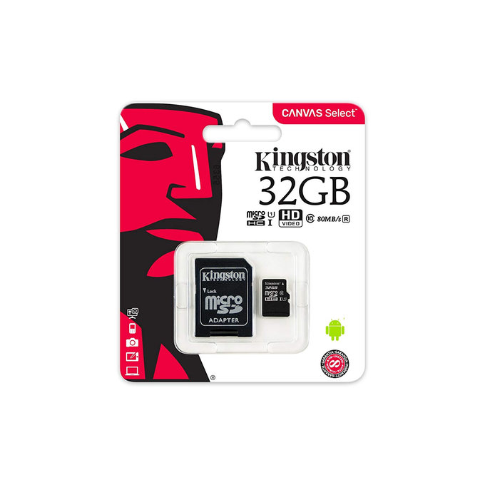 Kingston - card de memorie microSDHC Canvas Select Plus, 32 GB, adaptor SD