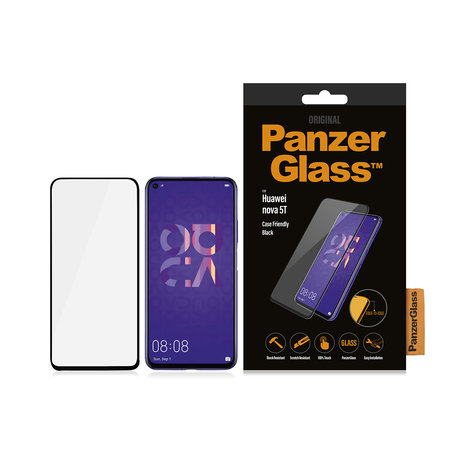 PanzerGlass - Geam Securizat Case Friendly pentru Huawei Nova 5T, black