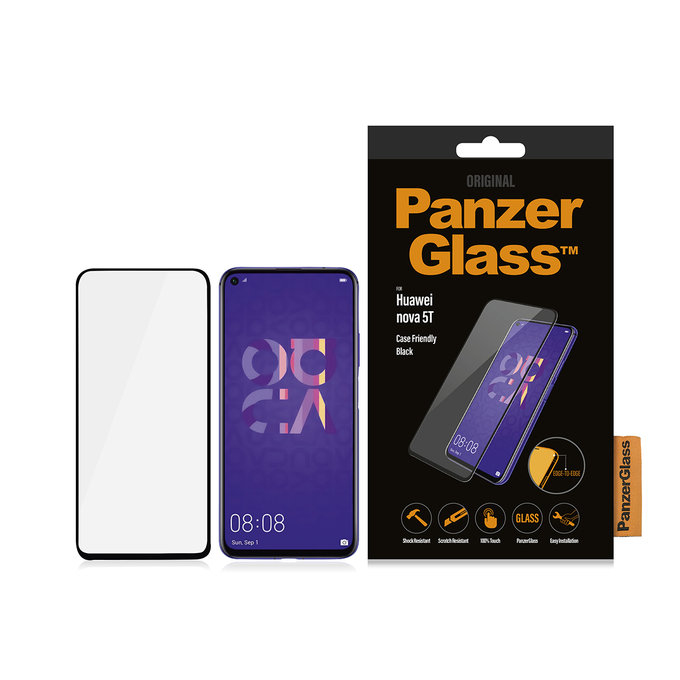 PanzerGlass - Geam Securizat Case Friendly pentru Huawei Nova 5T, black