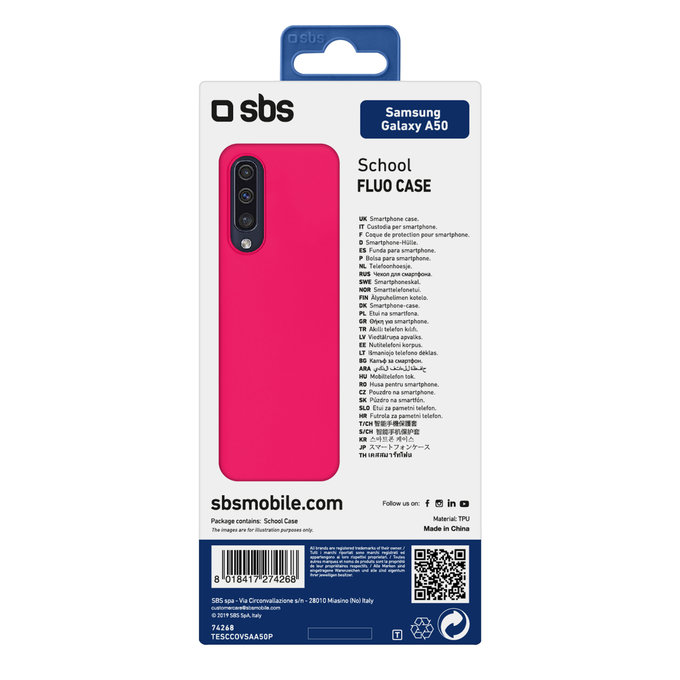 SBS - Caz School pentru Samsung Galaxy A50s, A50, A30s, roz