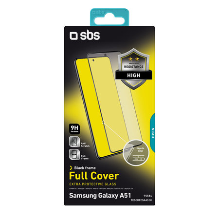 SBS - Geam Securizat Full Cover pentru Samsung Galaxy A51, A52, A52 5G, negru