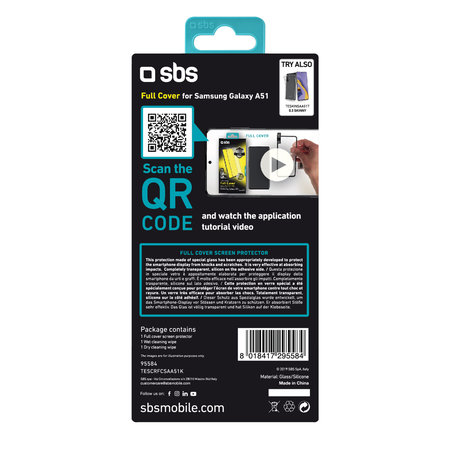 SBS - Geam Securizat Full Cover pentru Samsung Galaxy A51, A52, A52 5G, negru